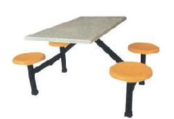 玻璃钢四人餐桌