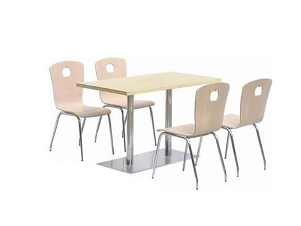 四人餐桌曲木靠背椅